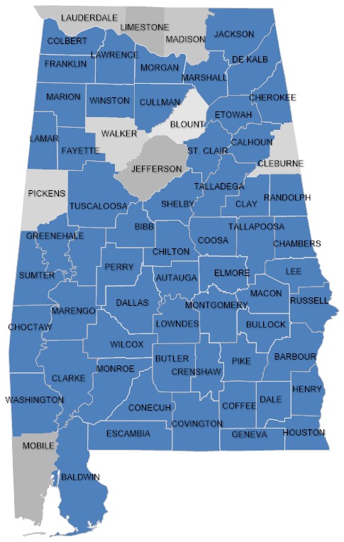 Alabama all coop counties